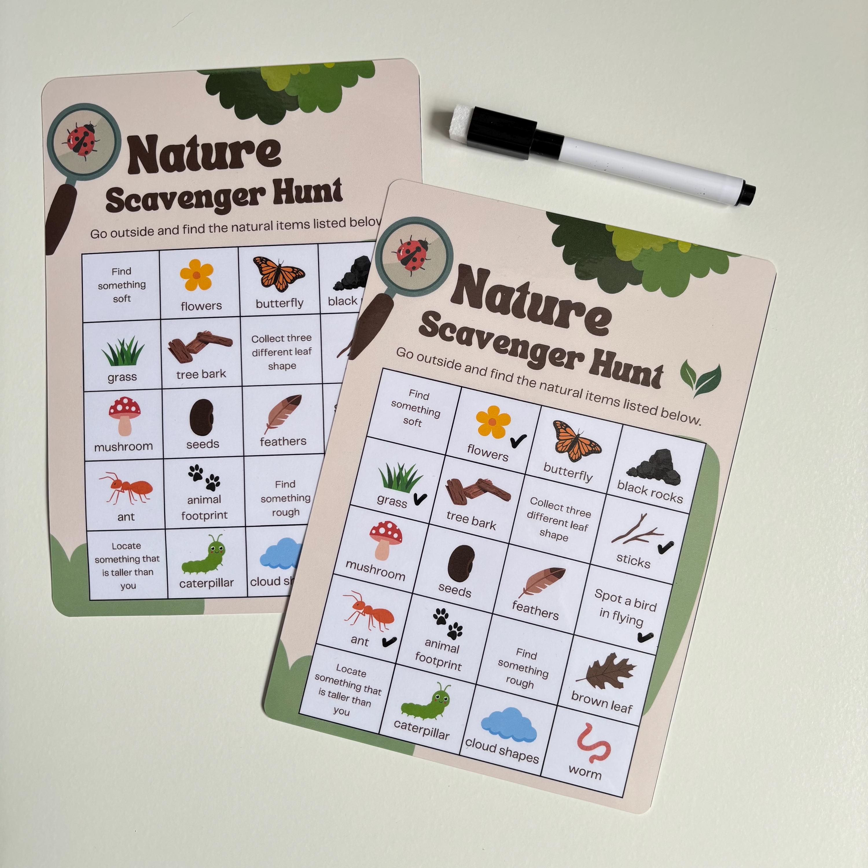 Nature Scavenger Hunt for Kids | Outdoor Learning Activity | Montessori ...