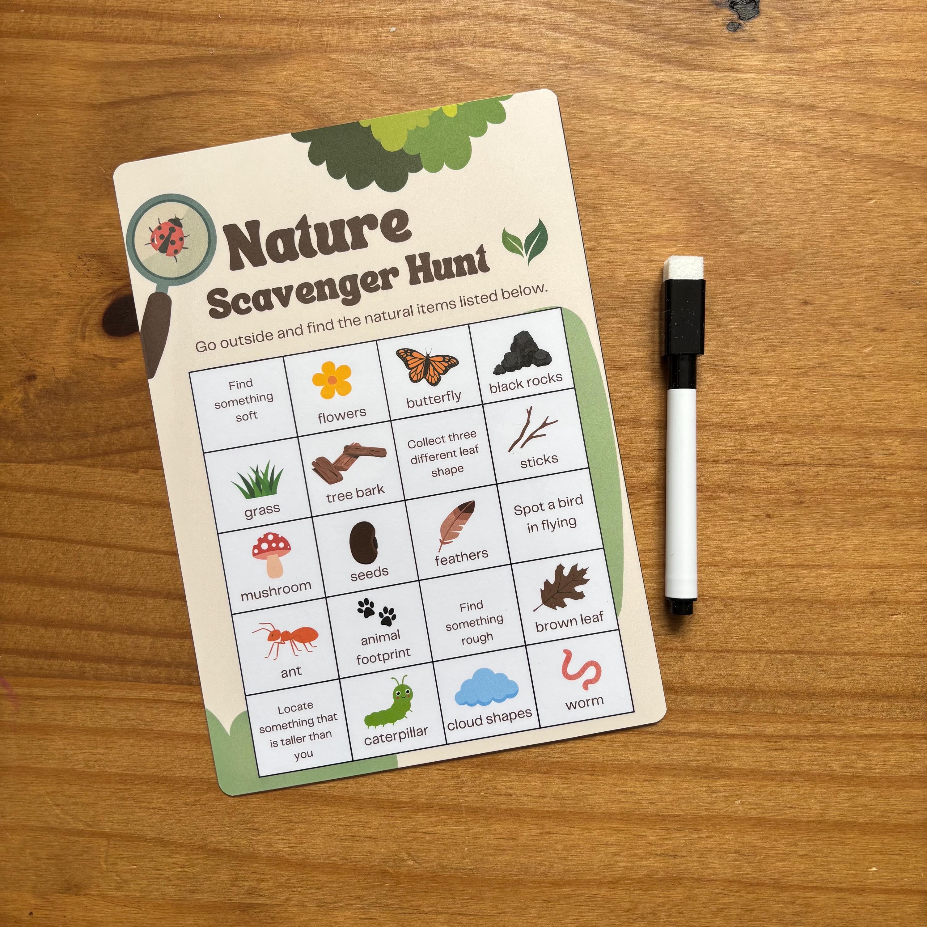 Nature Scavenger Hunt for Kids | Outdoor Learning Activity | Montessori ...