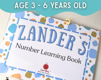 Personalised numbers 0 to 10 Learning File, Busy Book, Toddler Quiet Book, Learning Folder, Personalised Activity Folder, Educational Binder