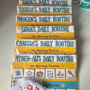 Daily Routine chart, children's routine board, morning and evening chore chart for kids, routine mat, personalised habit tracker image 10