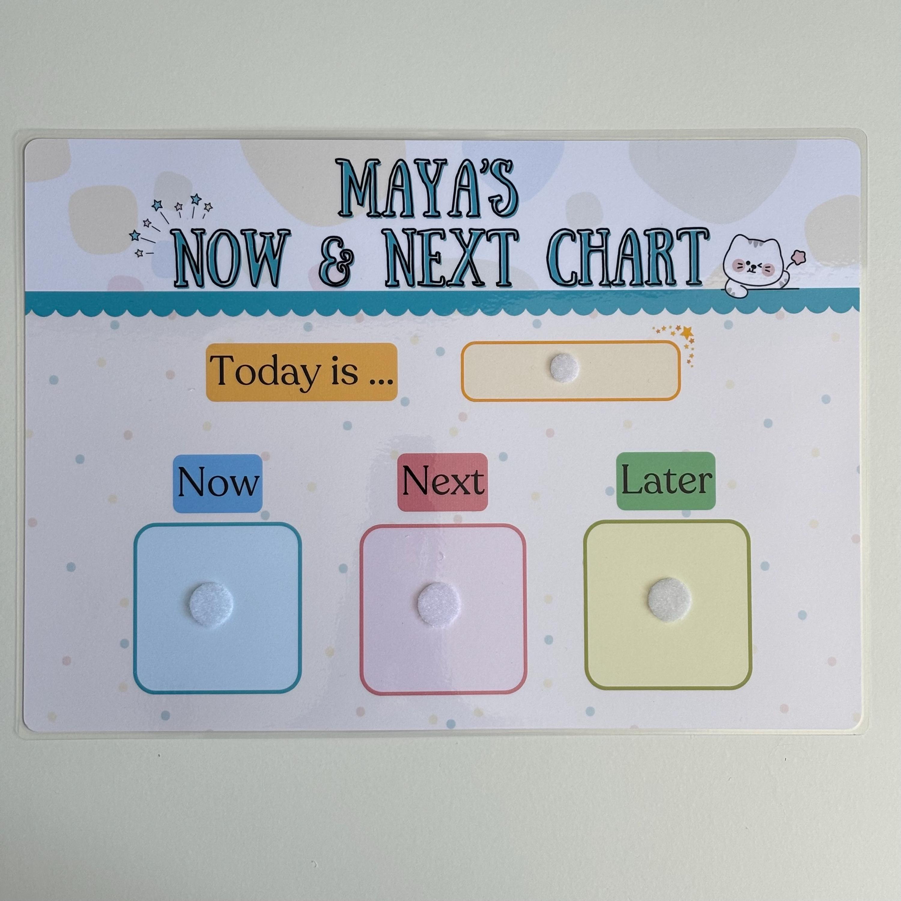 Daily Routine Velcro Now and Next Chart, Visual Schedule for Kids, SEN Support, Routine ...