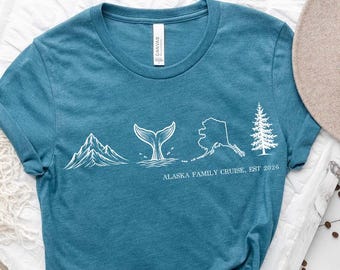 Custom Alaska Cruise Shirt, Alaska Cruise TShirt, Front Back Custom Family Cruise Shirts, Family Matching Cruise Shirt, Group Cruise T Shirt