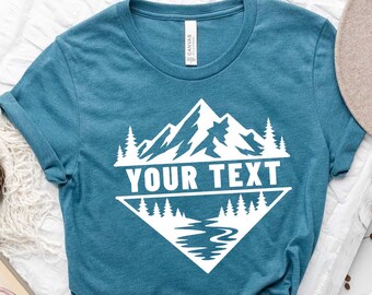 Personalized Mountain Shirt,Personalized Camp Shirts,Custom Mountains Trip Shirt,Hiking Shirts,Nature Lover Shirt,Personalized Adventure Tee