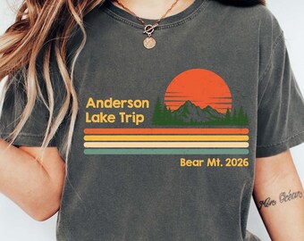 Personalized Mountain Shirt,Personalized Camp Shirts,Custom Mountains Trip Shirt,Hiking Shirts,Nature Lover Shirt,RV Camping Graphic Tee