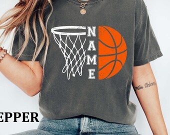 Comfort Colors® Customized Basketball Shirt, Your Name Basketball Shirt, Personalized Basketball Shirt,Basketball Love T-Shirt
