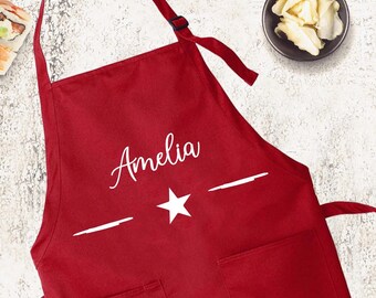 Personalised Apron, Baking Gift, Apron Cooking Gift, Gift for Her, New Home Gift, cooking apron,Chef Gifts, Custom Name Apron, Kids Apron