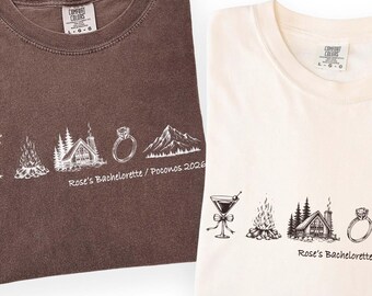 Comfort Colors® Cabin Trip Bachelorette Shirts, Mountain Camp Bride Tee, Camping Lake Weekend Party Sweatshirts,Matching Shirts Gift,Bride