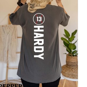 Comfort Colors®,Gift For Baseball Lover Mom Shirt, Baseball Gift,Personalized Baseball Tshirt,Name and Numbered baseball t shirt