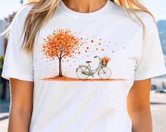 Cute Autumn Tee, Cozy Fall Shirt, Halloween Fall Graphic Tee, Autumn Season Shirt, Fall Gift,Thanksgiving Tee,Popular Fall Shirt
