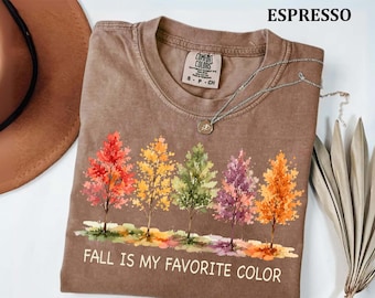 Comfort Colors® Fall Is My Favorite Color Shirt,Vintage Autumn Shirt, Cozy Fall Lover Graphic Tee, Cute Thanksgiving Outfit,Fall Gift
