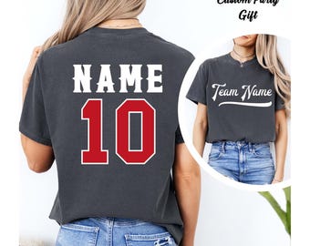Comfort Colors®Custom Team Name Jersey Shirt,Custom Baseball Shirt,Personalized Custom Tees,Baseball Shirt,Baseball Mom Shirt, Baseball Team