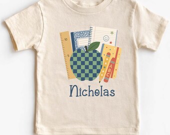 Boys Back To School T Shirt, Personalized Name School Tee, Speech Therapist,Back To School Tee,Cute School Tee,Custom Name First Day Tee