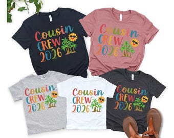 Cousin Crew 2026 Shirt, Cousins Beach Shirt, Summer Vacation Cousin Gift,Cousins Shirt,Cousin Crew Shirt,Family T shirt,Family Reunion Shirt