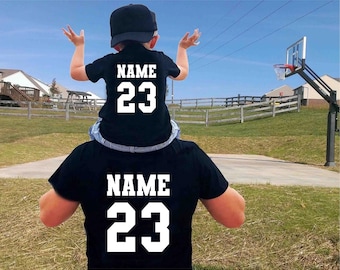 Custom Back Side Name and Number Shirt, Custom Family Matching Number Shirt, Name and Number Shirt, Team Tee, Custom Team Shirt Toddler Name