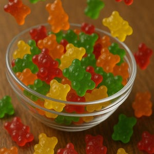Gummy Bears 5 Flavor Mix – Fruity Candy Gift, Bulk Gummy Candy, Sweet Treats for Kids & Adults, Party Favors, Gourmet Gummies, 2.2 oz