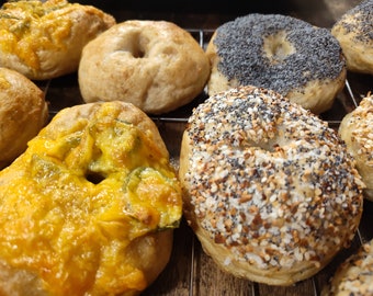 1 Dozen Sourdough Bagels- Variety Pack