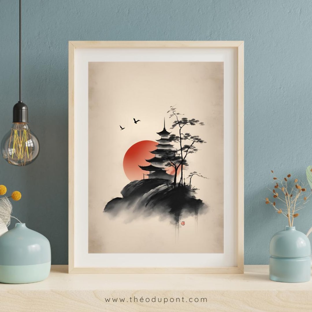 Japandi Art Print ZEN 1, Minimalist Zen Wall Art Gift, Living Room Wall ...