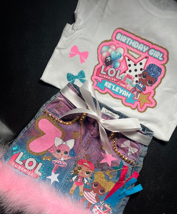 Custom denim outfit for kids, Custom birthday outfit, Custom character outfit