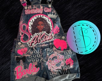 Custom Denim Overalls: Kids Birthday Outfit