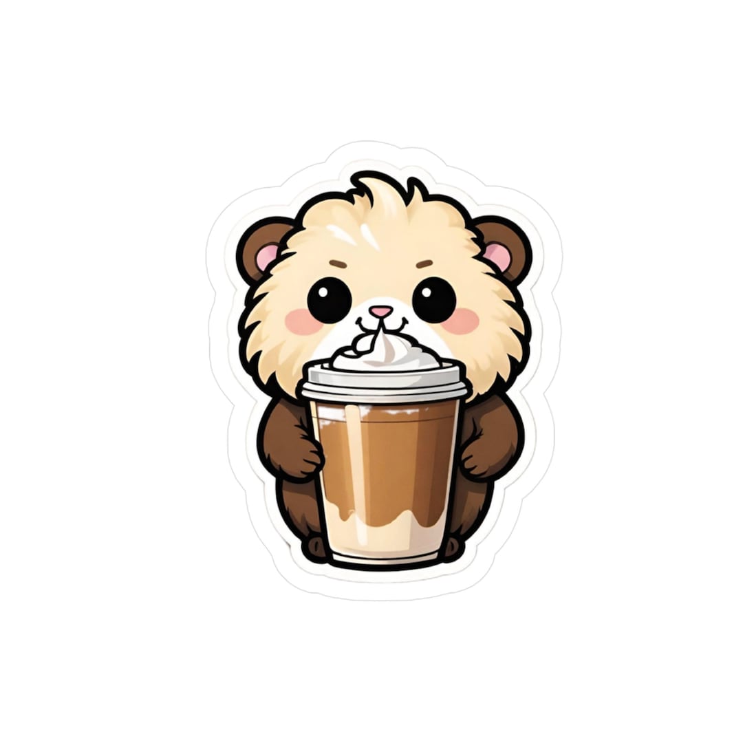 Kiss-cut Vinyl Decals, Monsters, Creepy Coffee, Cute Horror, Fluffy