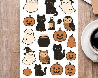 Kawaii Ghosties Sticker Bogen – Journal und Planner Sticker | Scrapbooking Zubehör | Bujo Accessoires |  Aufkleber