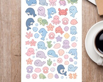 Mini kawaii kawaii Aufkleber für Tagebuch und Planner | Scrapbooking Zubehör | Bujo Accessoires |  Aufkleber