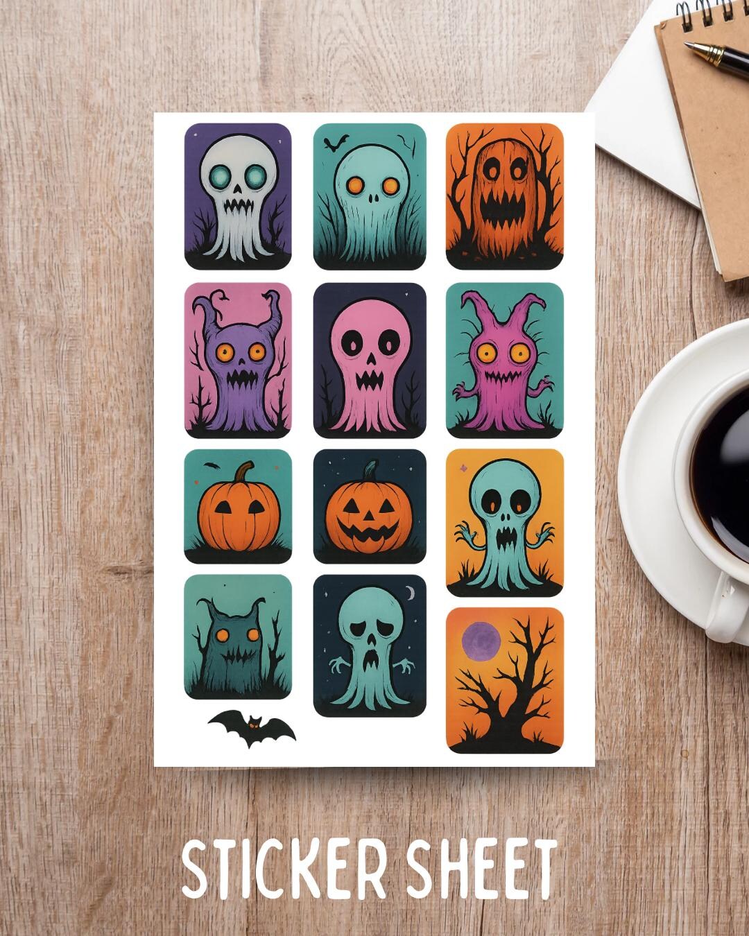 Spooky Essentials Creepy Spooky Planner Essentials Sticker Sheets – Journal and Planner ...
