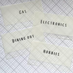 Matte Vellum Cash Envelopes | Personalizable | Fits A6 Binder | Cash Budgeting