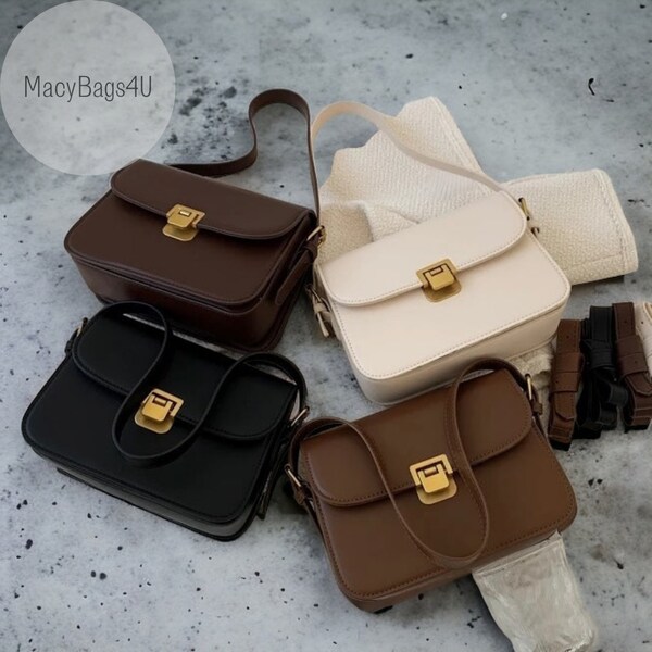 Luxury Crossbody Handbag - Cute Vegan Leather Bag, Small Purse Bag, Fashionable Bag, Everyday Leather Handbag, Perfect Gift, Gift For Her