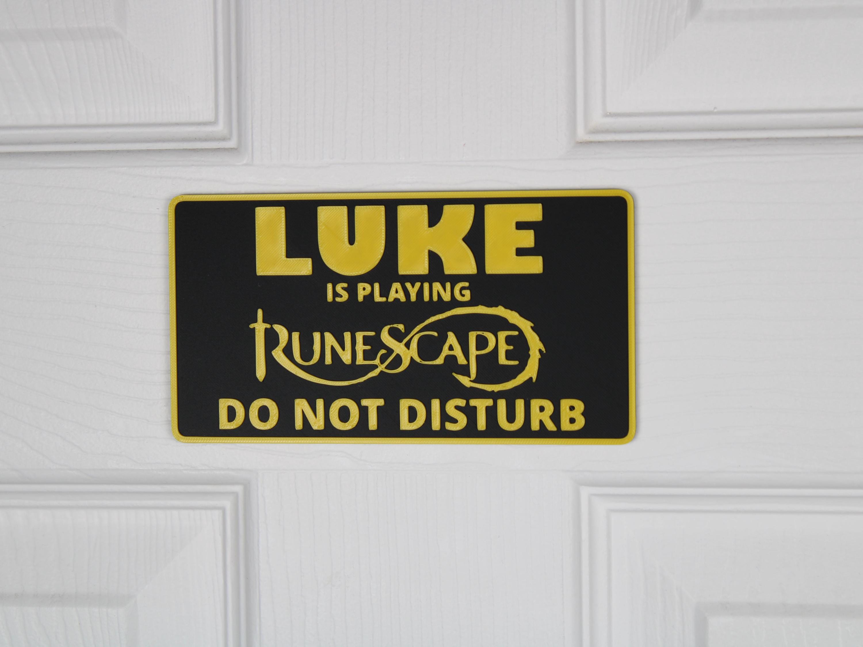 Runescape | Door Sign | Custom 