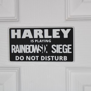 Rainbowsix SIEGE Door Sign | Custom "Do Not Disturb" Name Plate | Personalized Gamer Wall Decor | Made to Order