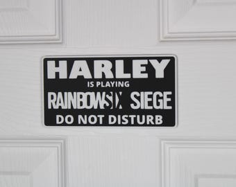 Rainbowsix SIEGE Door Sign | Custom "Do Not Disturb" Name Plate | Personalized Gamer Wall Decor | Made to Order