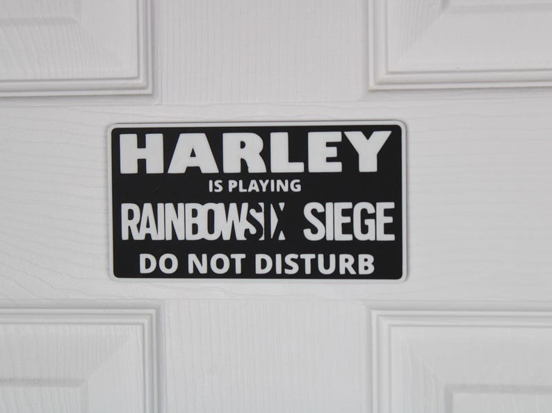 Rainbowsix SIEGE Door Sign | Custom "Do Not Disturb" Name Plate | Personalized Gamer Wall Decor | Made to Order image 1