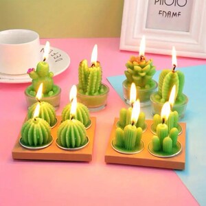 Mini Cactus Candles zdjęcie 3