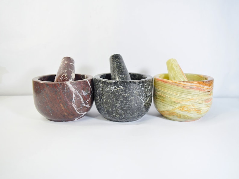 mortar and pestle, apothecary set, stone apothecary, foodie gift, self care item, countertop grinder, pharmacist gift, pharmacy, stone mortar pestle, grey marble kitchen, gray marble mortar, grey marble mortar