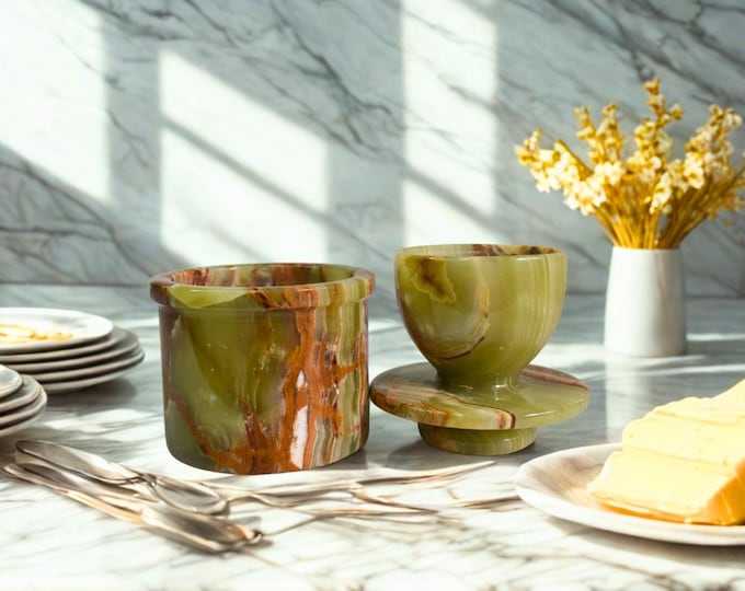 Marble Butter Keeper/Dish with Lid - French Inspired Butter Crock, Unique Kitchen Decor