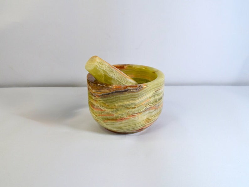 Onyx Mortar pestle set in Round Shape Mortar and Pestle, Spice Grinder. Weed Grinder, Herbs Grinder, Pill Crusher, Cute Grinder, Gift for her