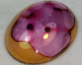 Vintage Glass Cabochon Perfect for mounting in findings for pendants brooches rings and crafts