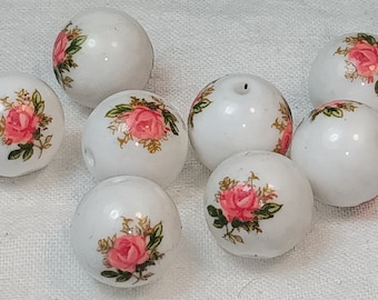 Vintage White Glass Beads