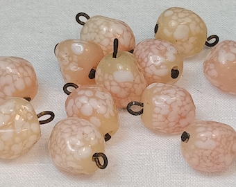 Vintage Beige Glass Beads