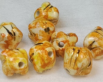 Vintage Orange Glass Beads