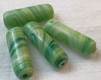 Vintage Green Glass Beads