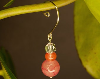 Pink Glass Plant Jewelry