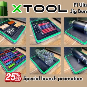 Kit de inicio de la herramienta X-Tool F1/F2 Ultra Multi Jig: accesorio de grabado impreso en 3D