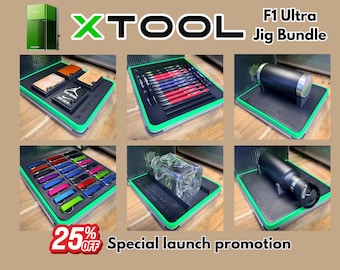 Kit de inicio de la herramienta X-Tool F1/F2 Ultra Multi Jig: accesorio de grabado impreso en 3D