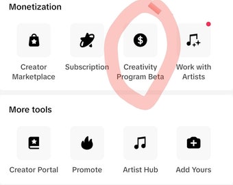 Tiktok Creativity-accounts komen in aanmerking