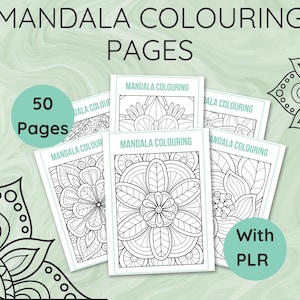Mandala Colouring Pages | PLR | Mindfullness, Art Therapy