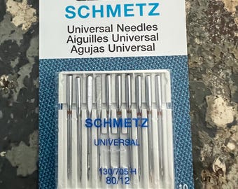 Schmitz Universal Machine Needles Size 80/12 needles for quilting and sewing