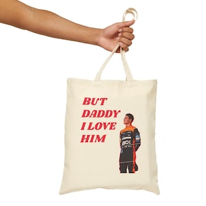BUT DADDY I love him LANDO Norris Canvas Shopping Tote
