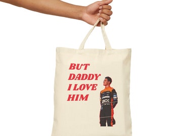 BUT DADDY I love him LANDO Norris Canvas Shopping Tote